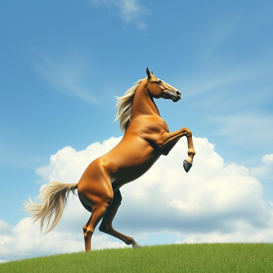 Dream : A horse rising to the sky in a dream