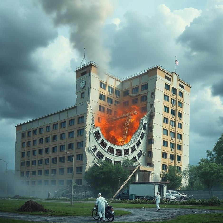 Dream : A hospital building collapse in a dream