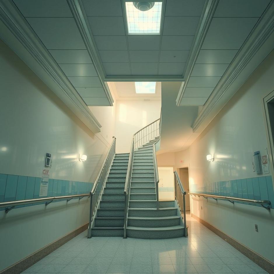 Dream : A hospital staircase in a dream