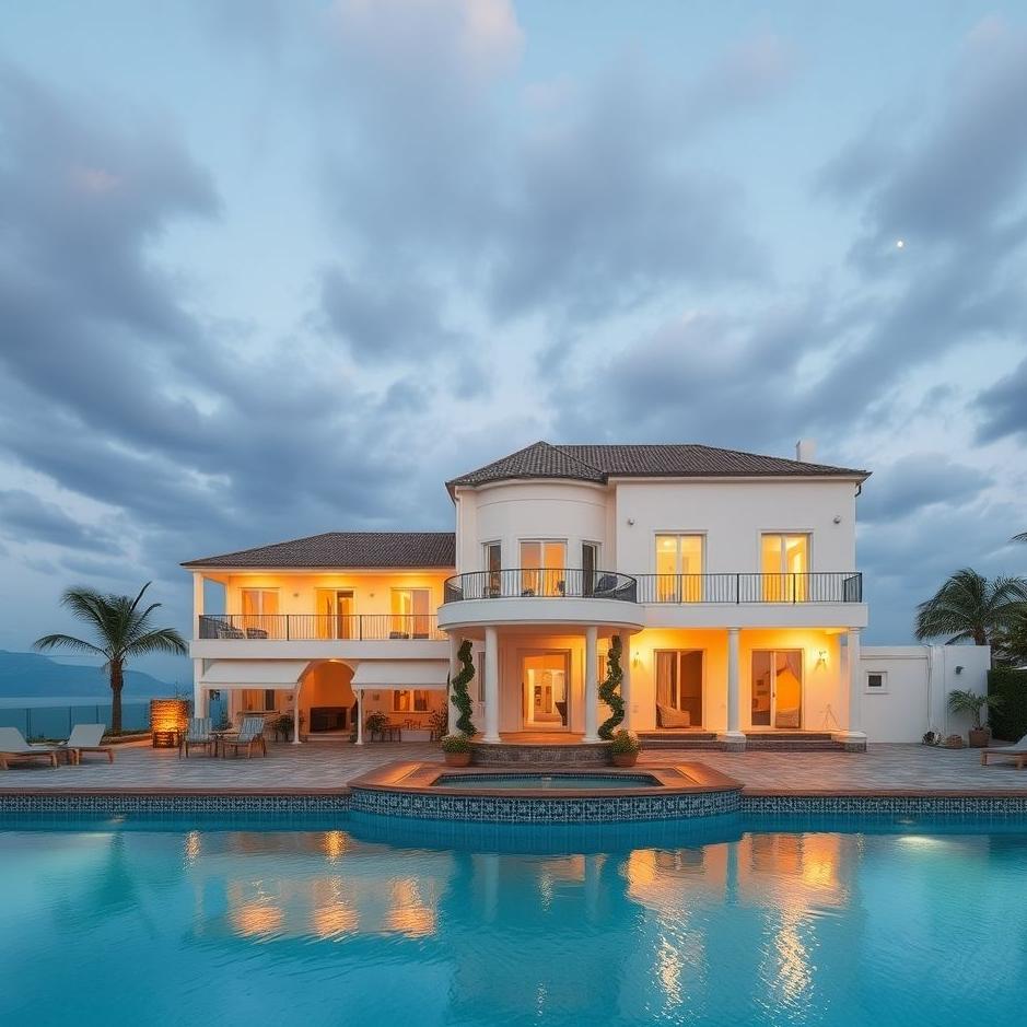 Dream : A hotel with a pool in a dream