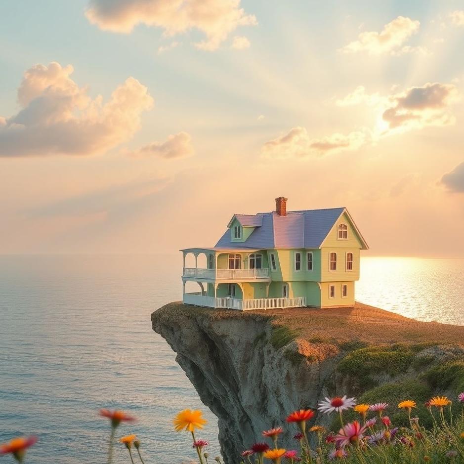 Dream : A house above the sea in a dream