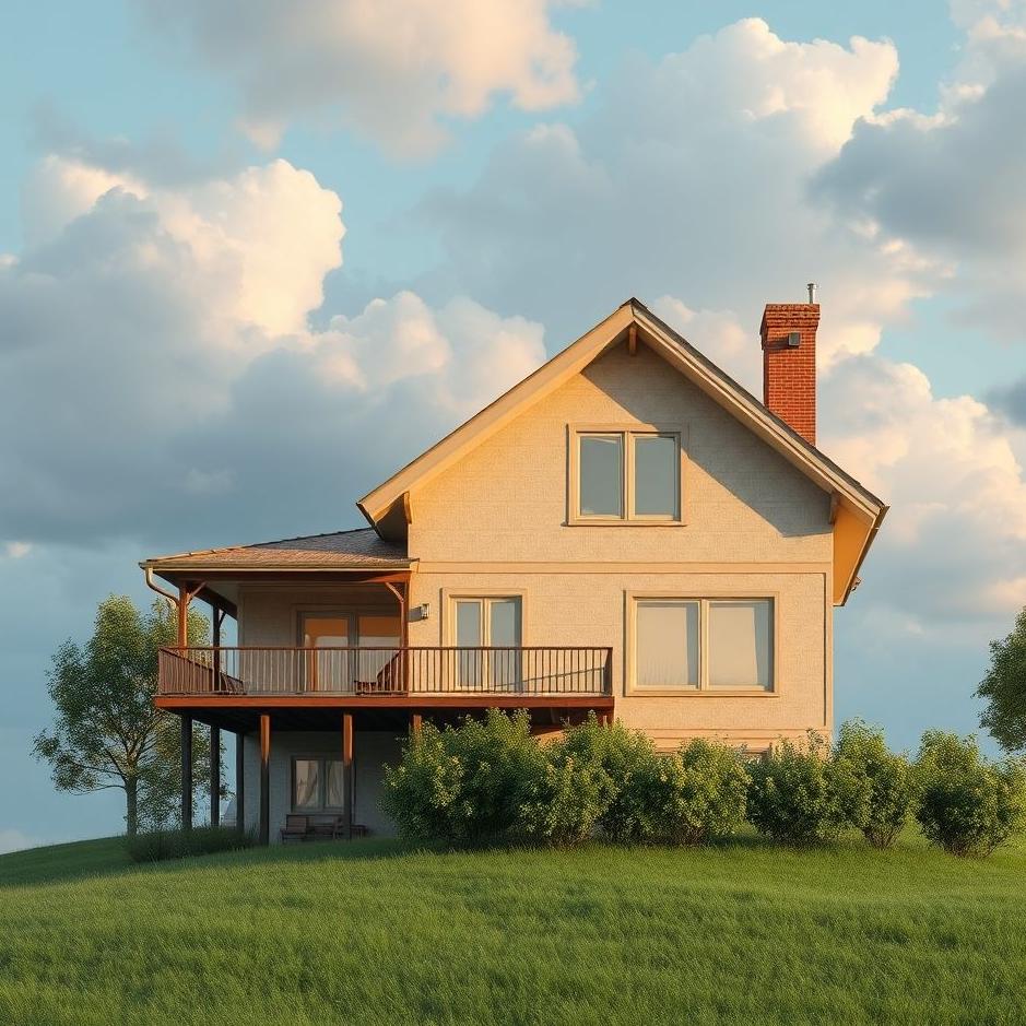 Dream : A house and a balcony in a dream