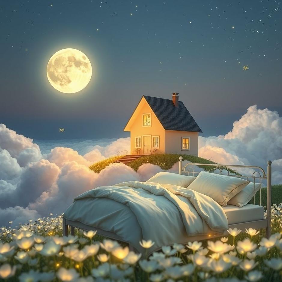 Dream : A house and a bed in a dream