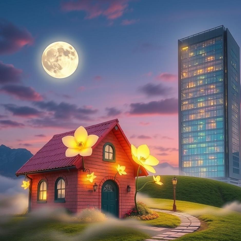 Dream : A house and a building in a dream