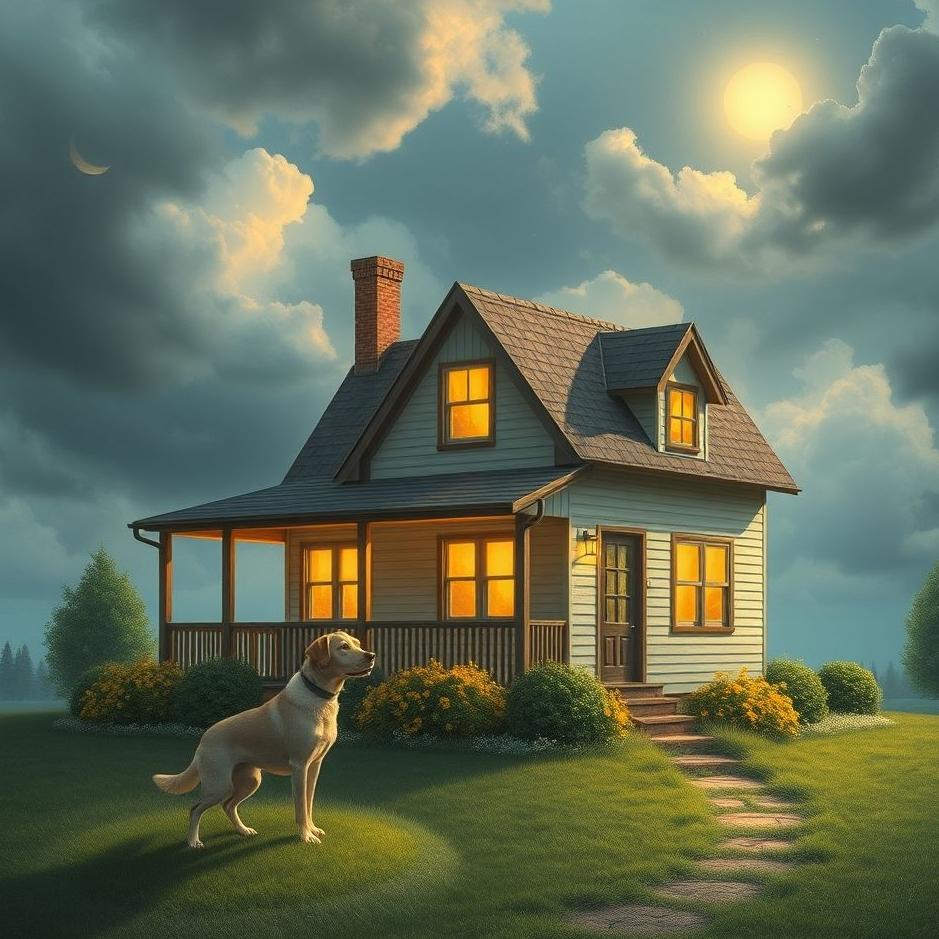 Dream : A house and a dog in a dream