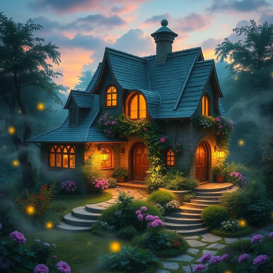 Dream : A house and a garden in a dream