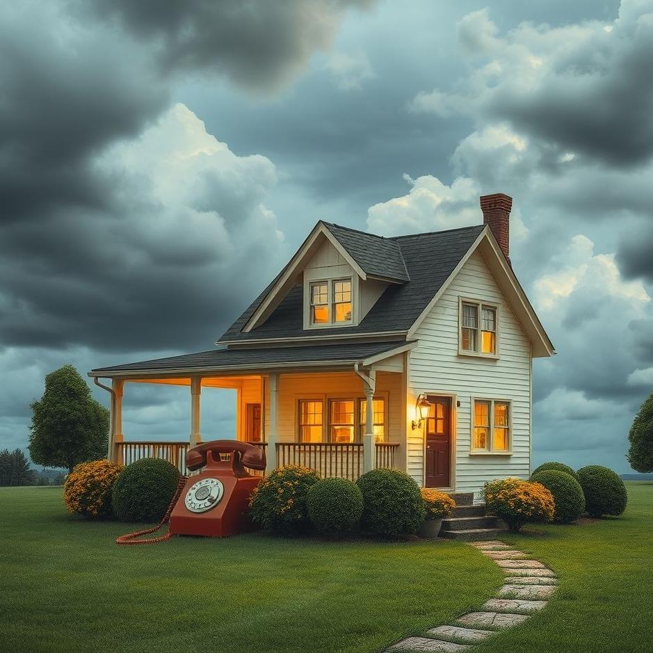 Dream : A house and a telephone in a dream