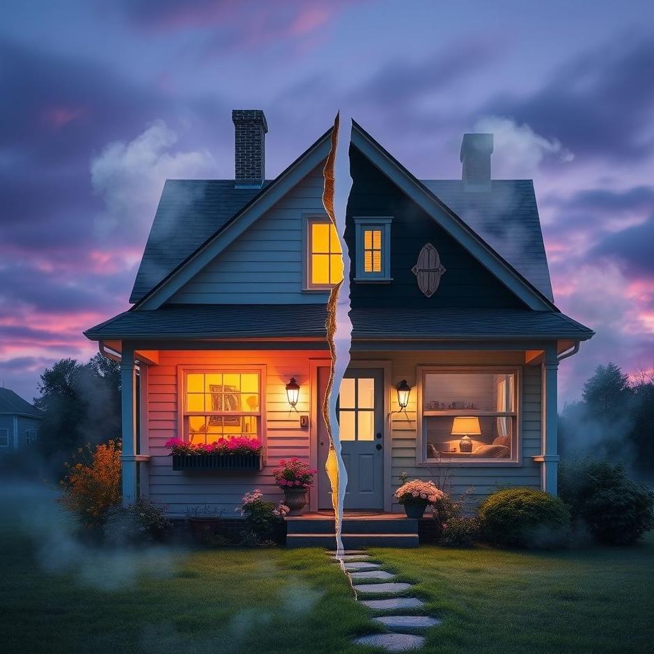 Dream : A house being divided in two in a dream