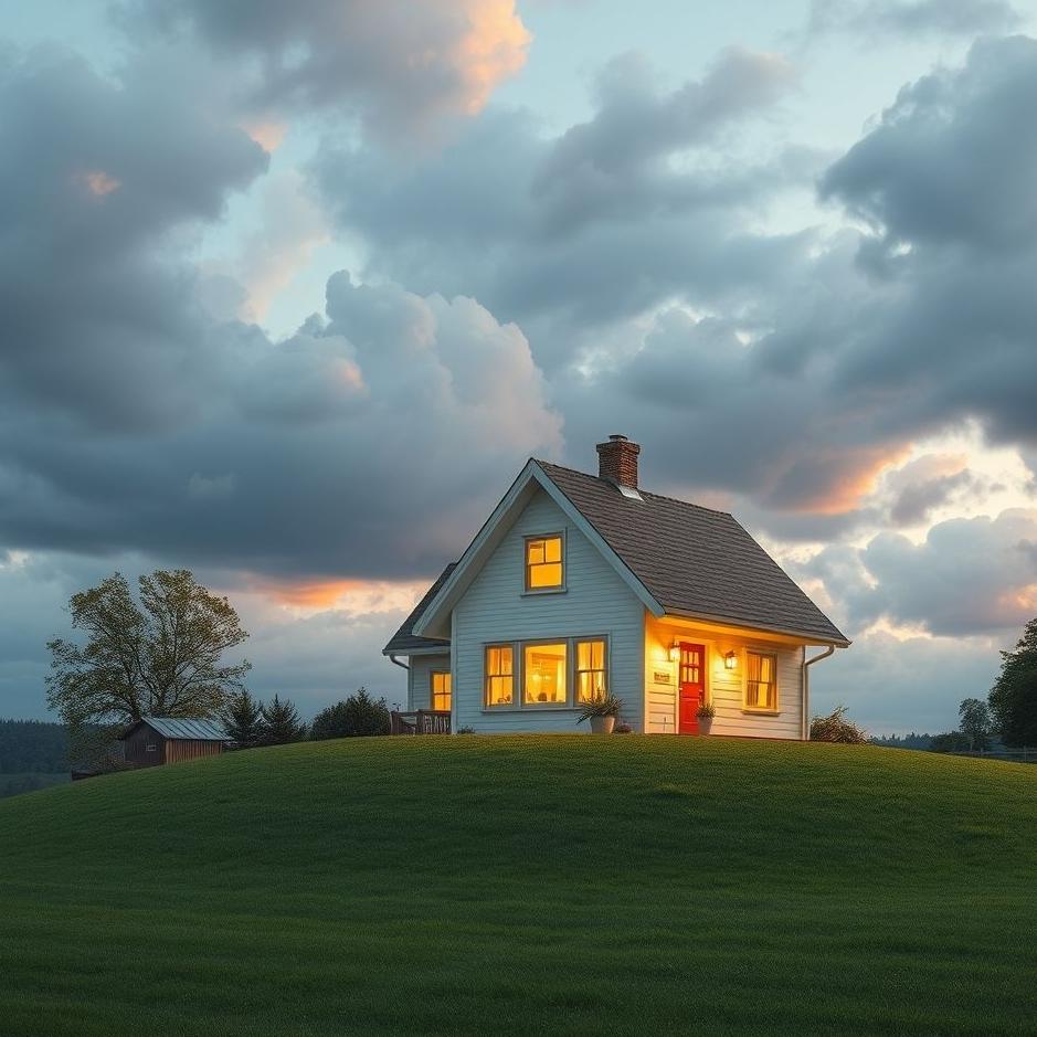 Dream : A house by the goal in a dream