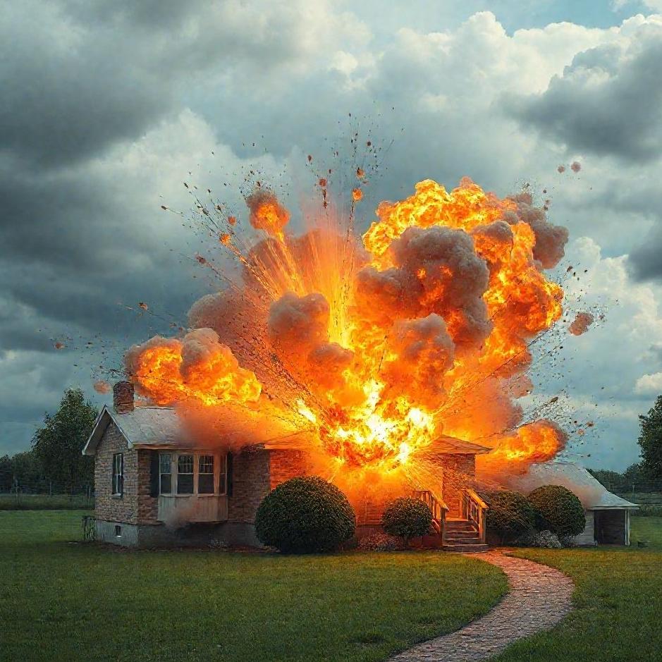 Dream : A house explosion in a dream