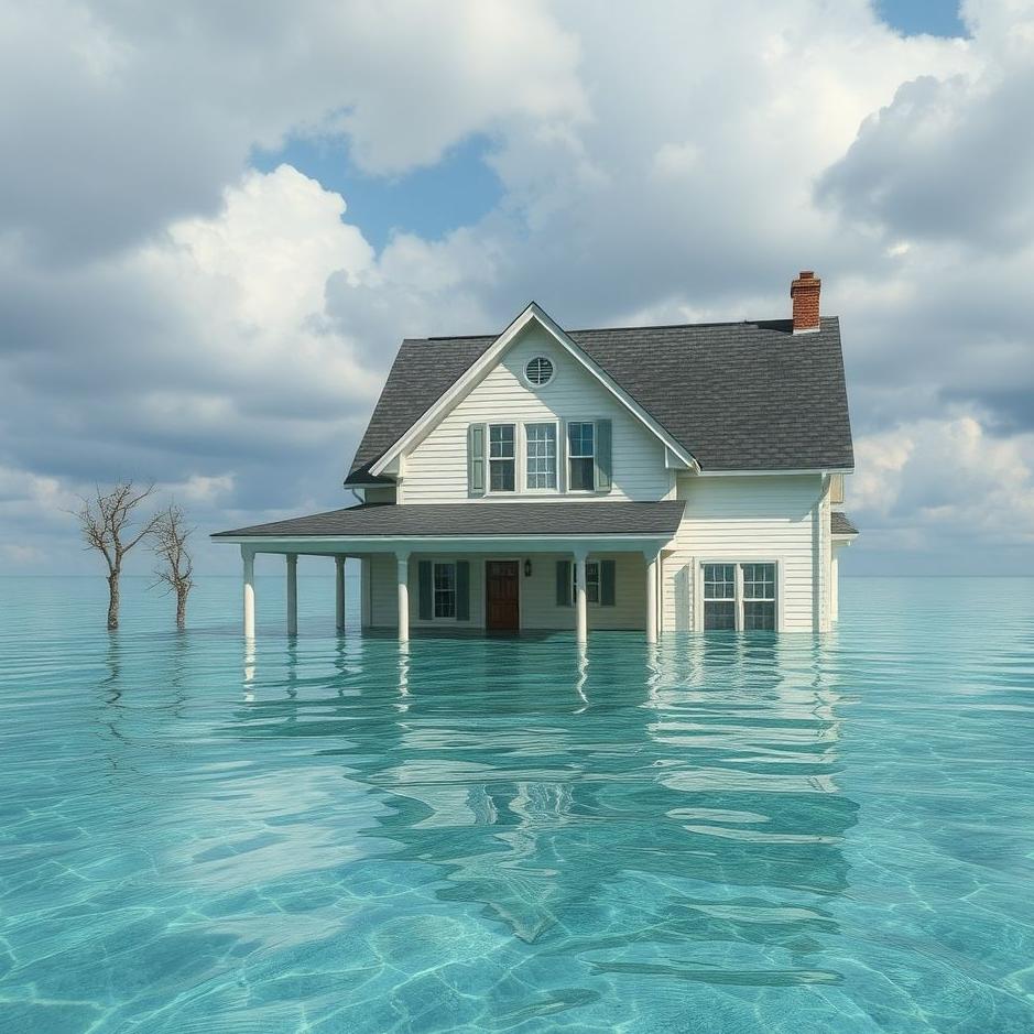 Dream : A house flooded with clear water in a dream