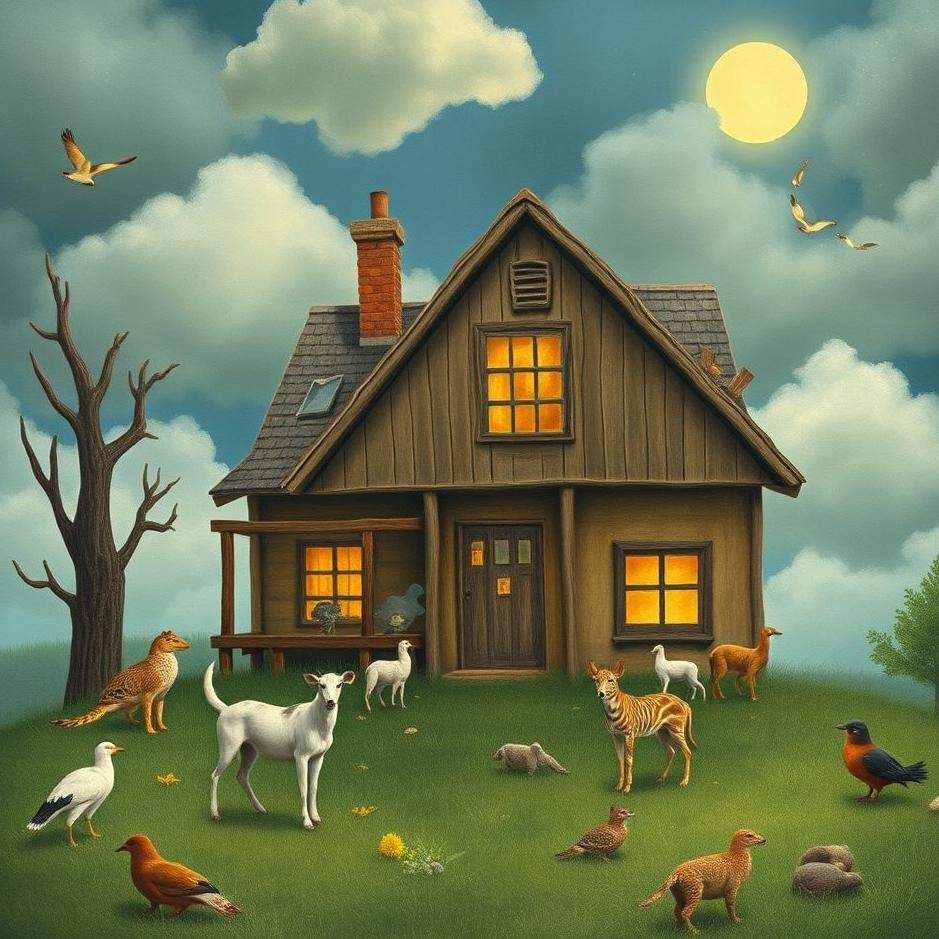 Dream : A house full of animals in a dream