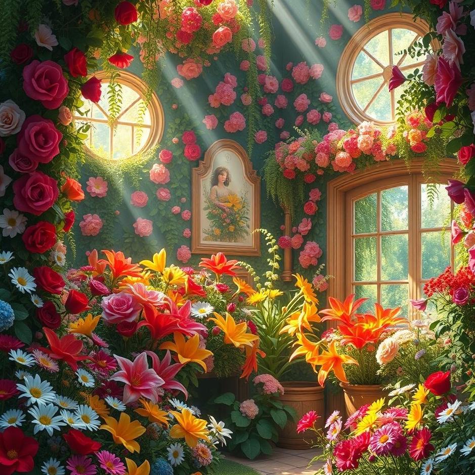 Dream : A house full of flowers in a dream