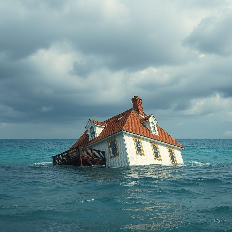 Dream : A house sinking into the sea in a dream
