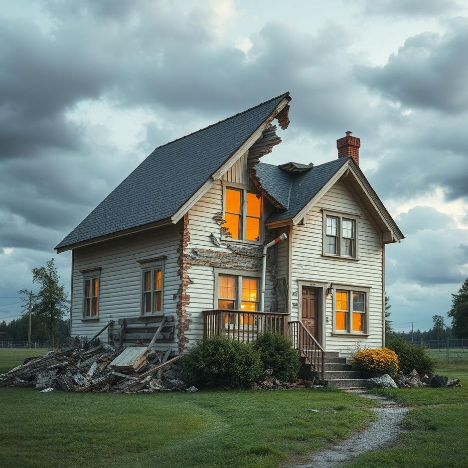 Dream : A house starting to collapse in a dream