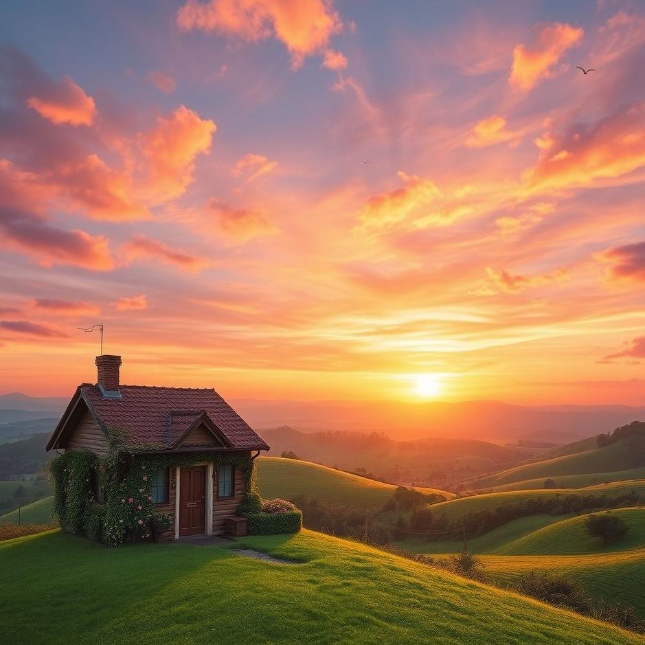 Dream : A house with a beautiful view in a dream