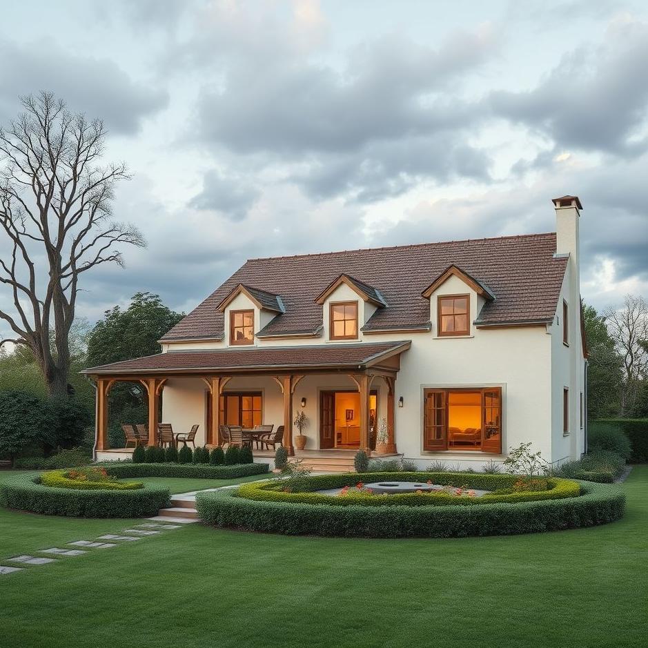 Dream : A house with a large courtyard in a dream