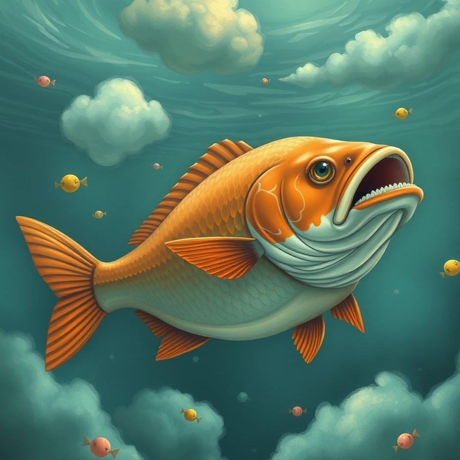 Dream : A huge fish at home in a dream