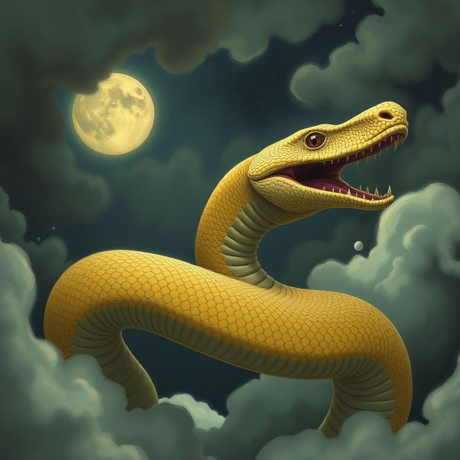 Dream : A human-headed snake in a dream