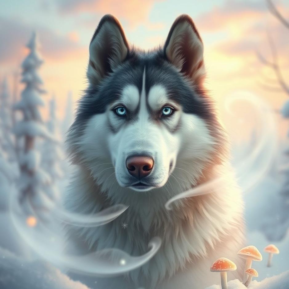 Dream : A husky dog ​​in a dream