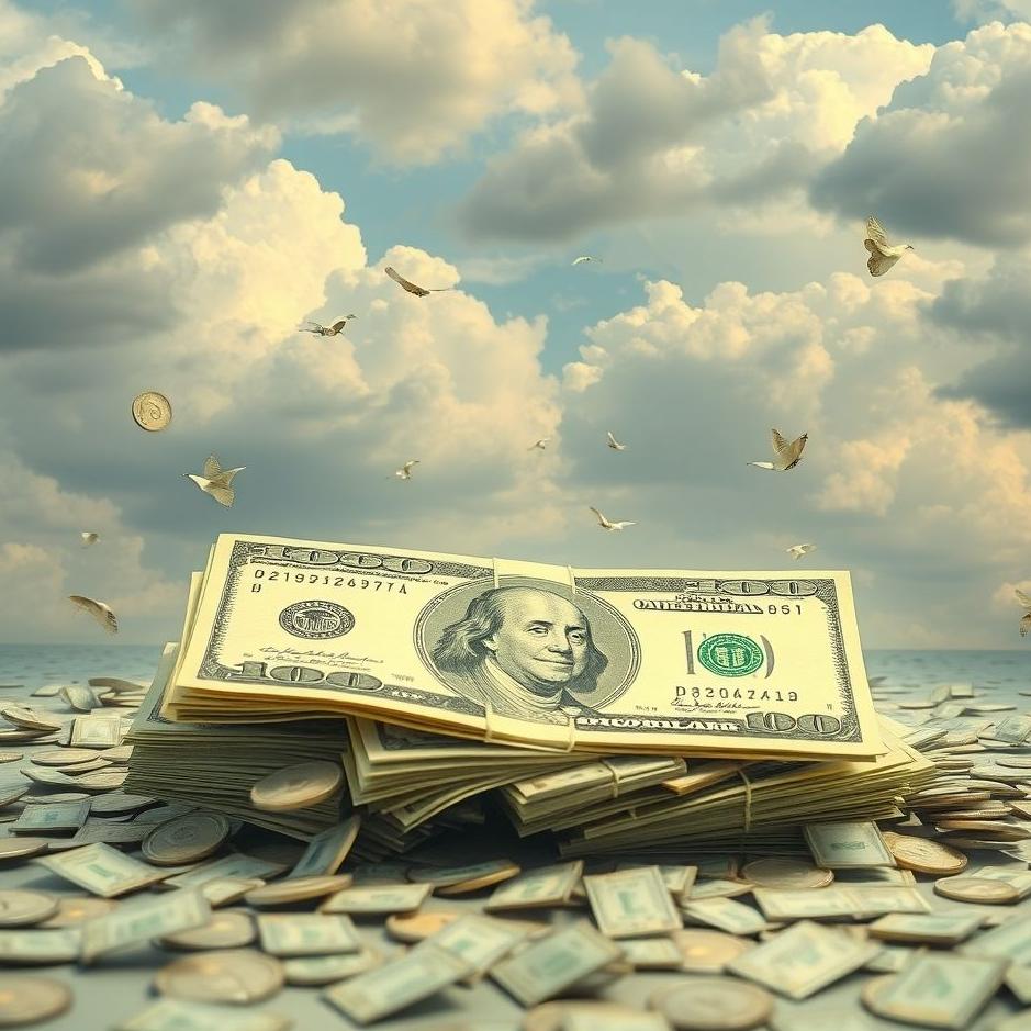 Dream : A large amount of money in a dream