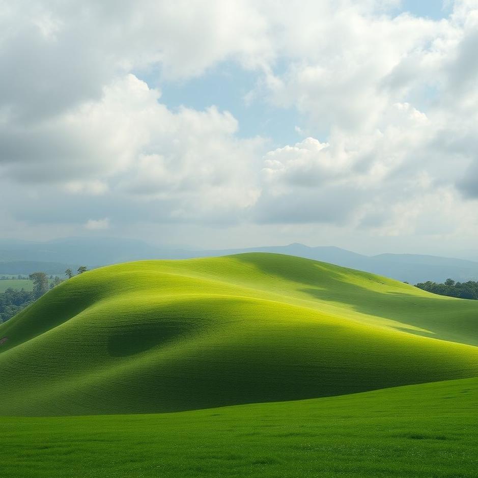 Dream : A large green land in a dream