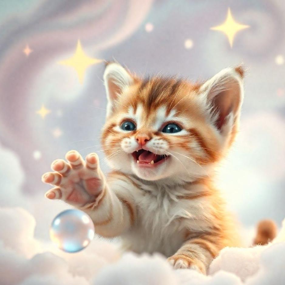 Dream : A laughing kitten in a dream