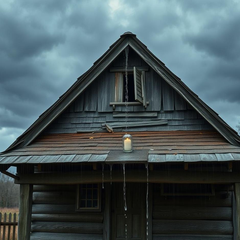 Dream : A leaking roof of a house