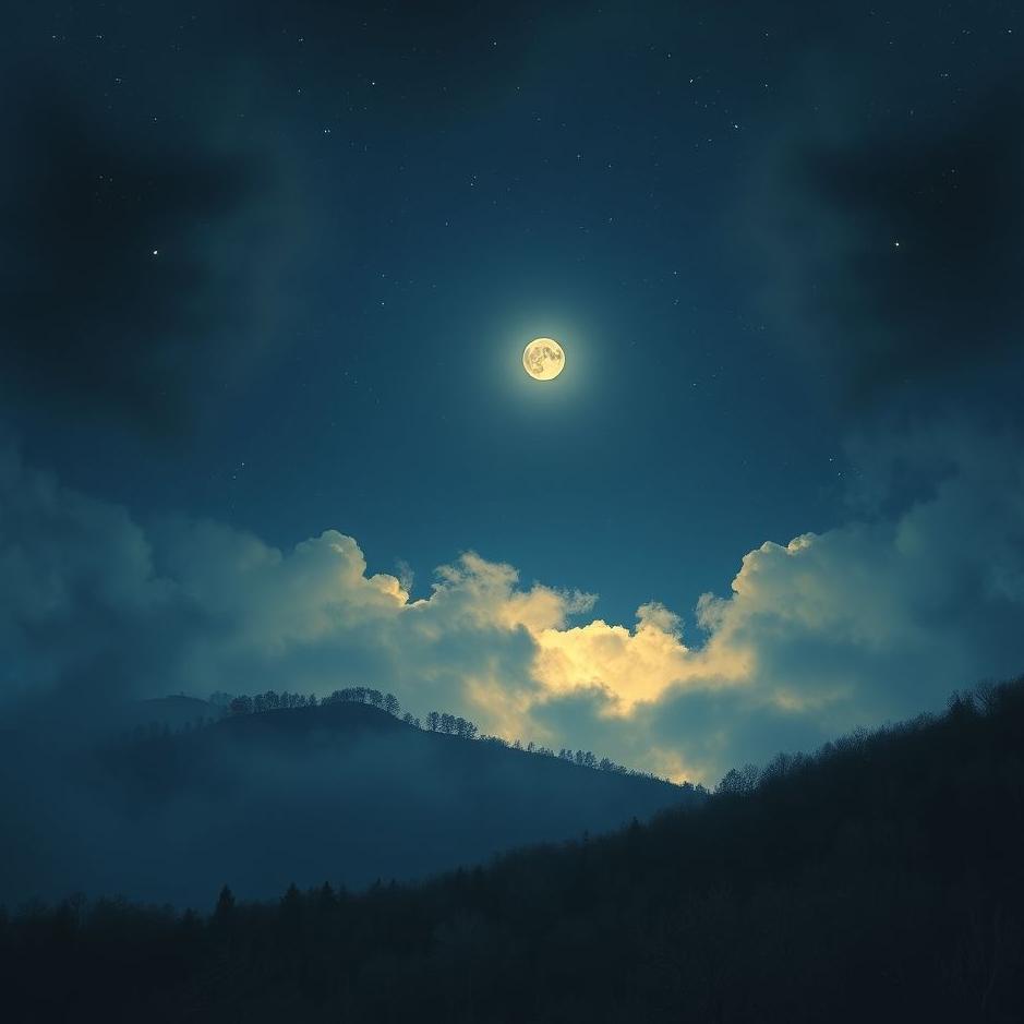 Dream : A light at night in a dream