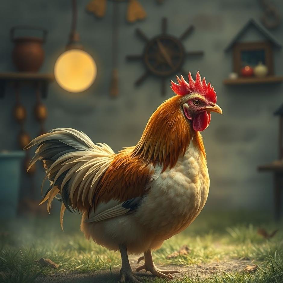 Dream : A live chicken at home in a dream