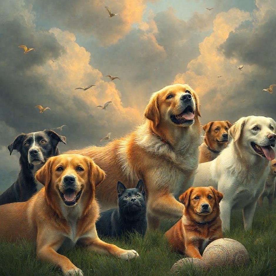 Dream : A lot of dogs around you in a dream