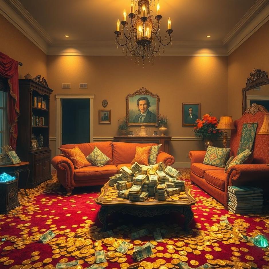 Dream : A lot of money at home in a dream