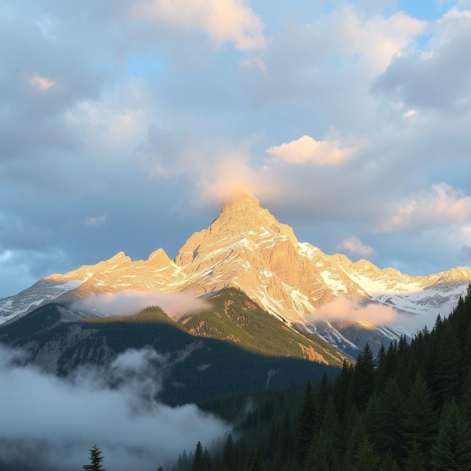 Dream : A majestic mountain in a dream