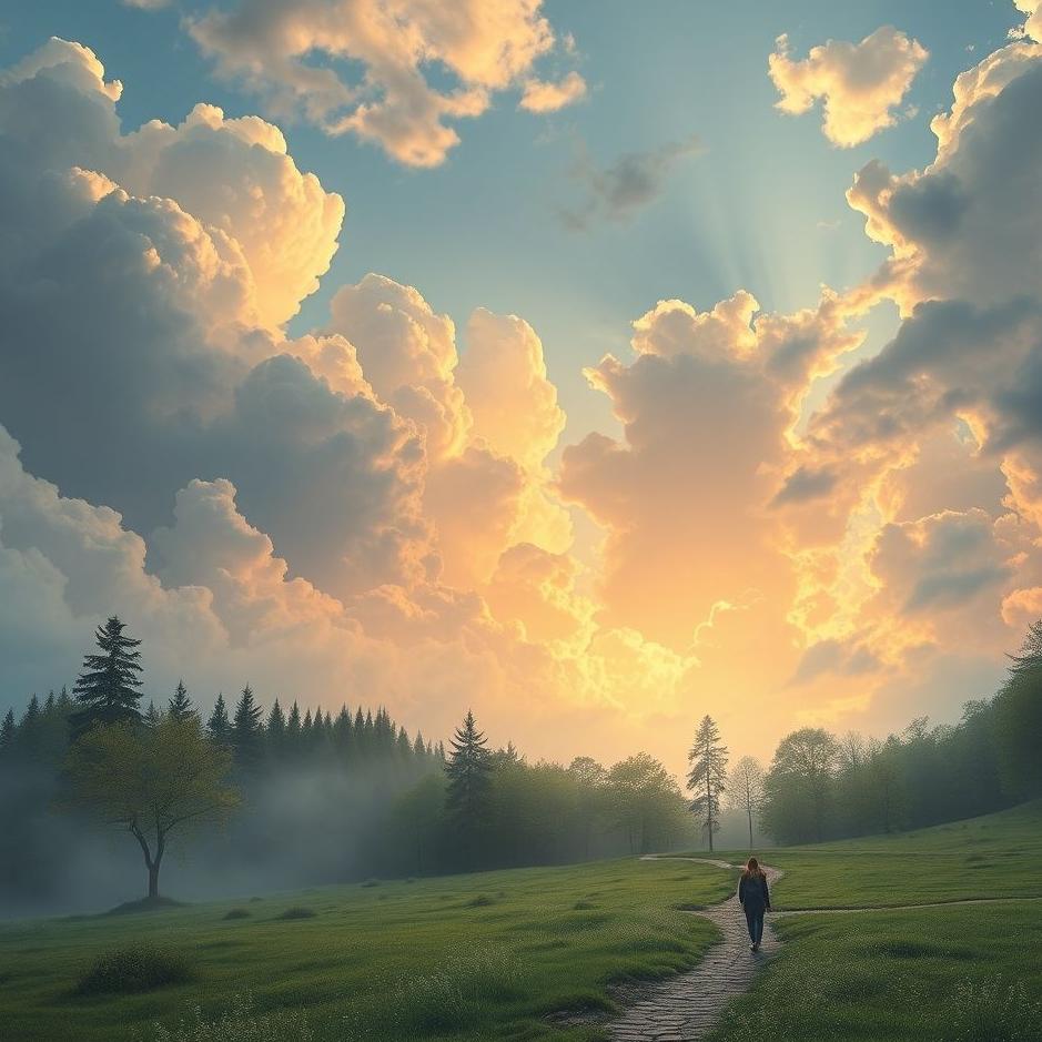 Dream : A majestic walk in a dream