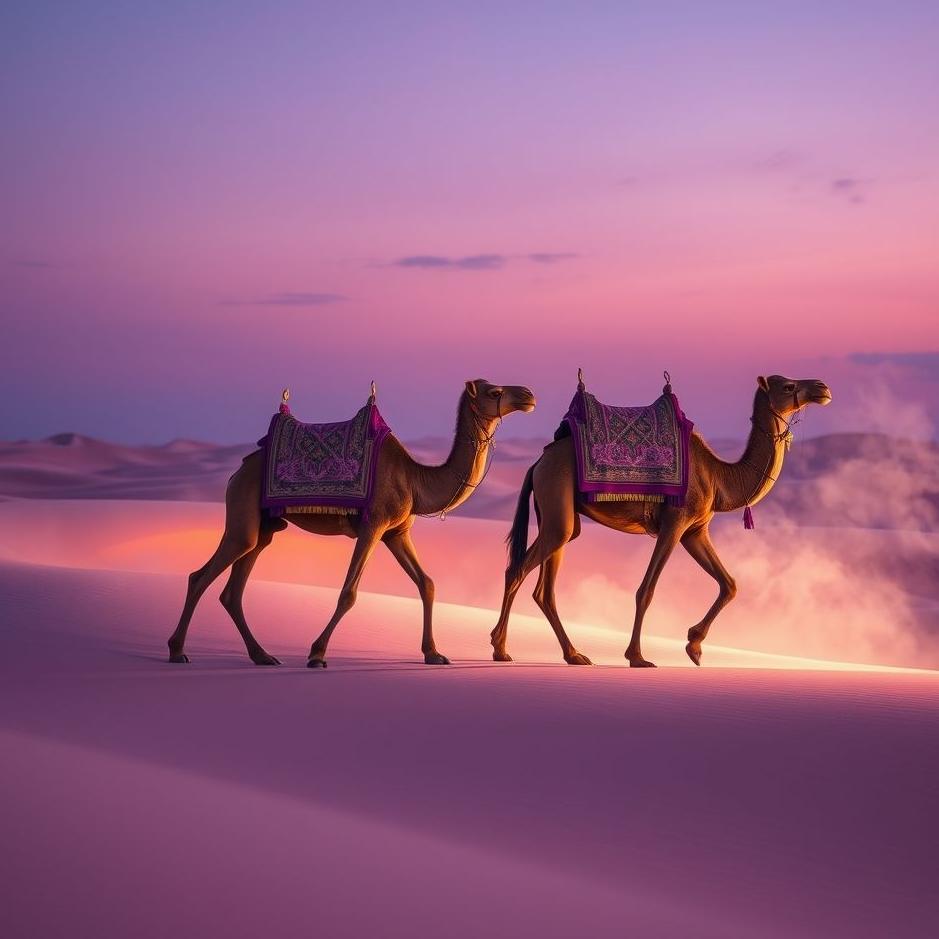 Dream : A male and female camel in a dream