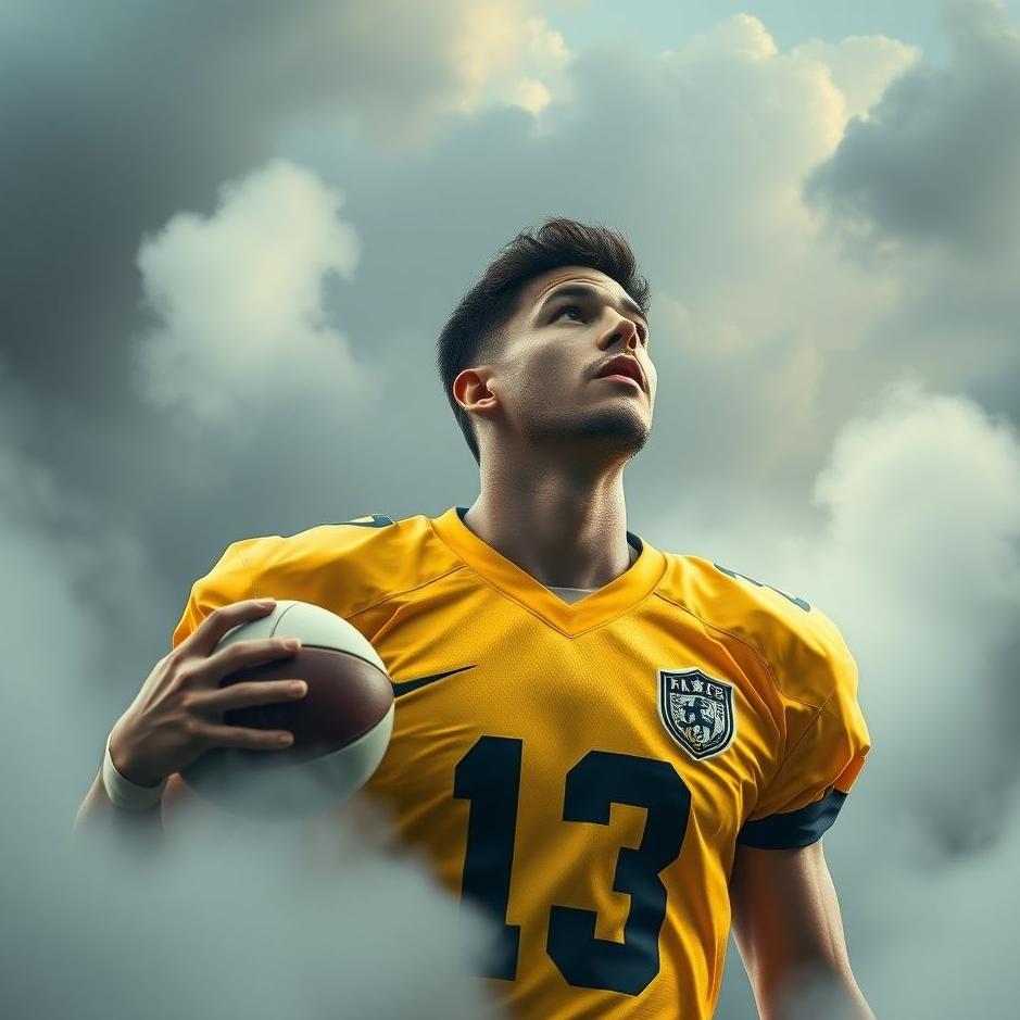 Dream : A male football player in a dream