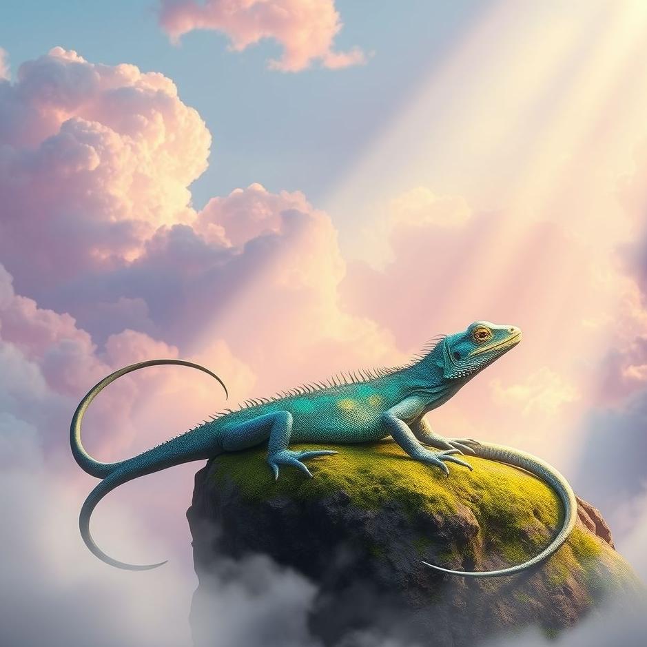 Dream : A male lizard in a dream