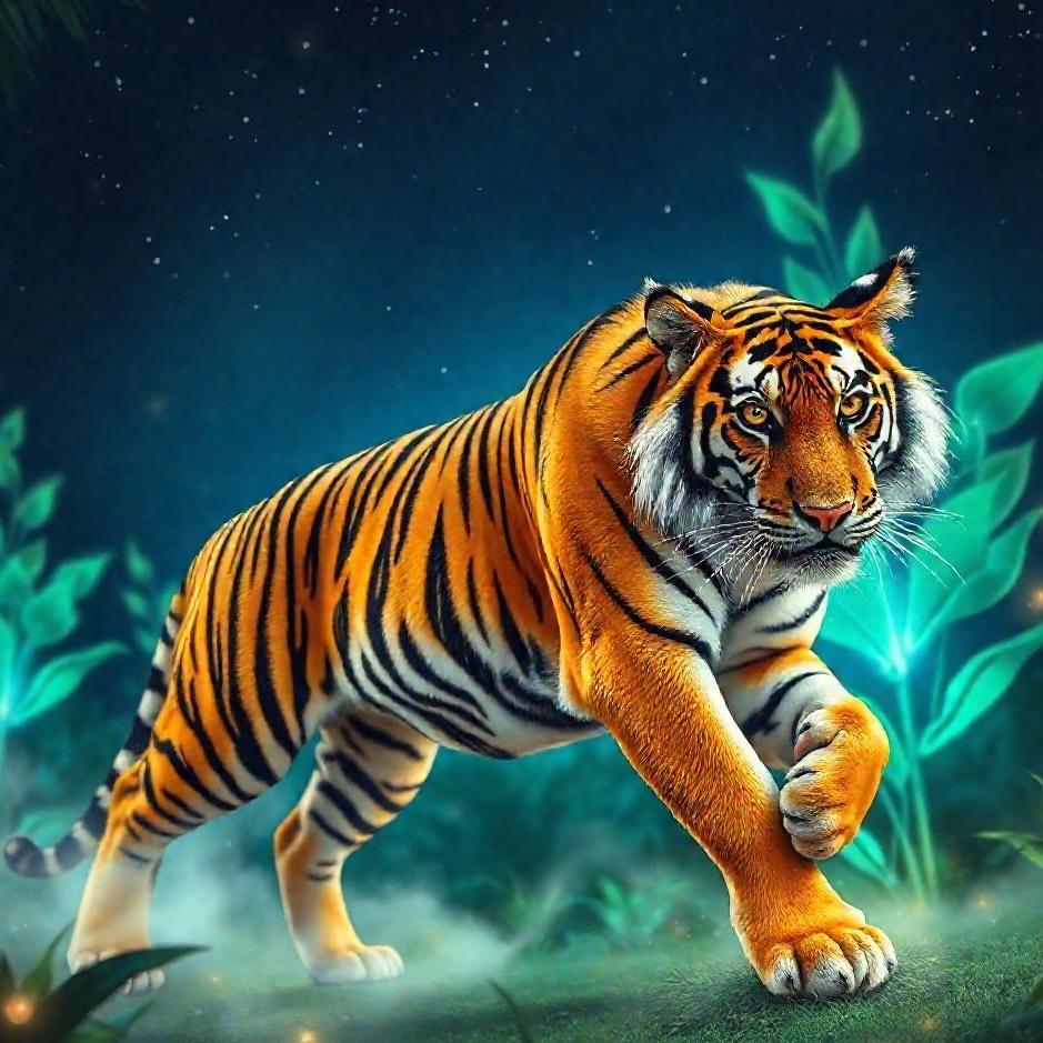 Dream : A male tiger in a dream
