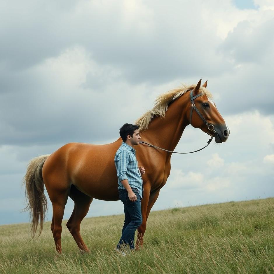Dream : A man and a horse in your dream