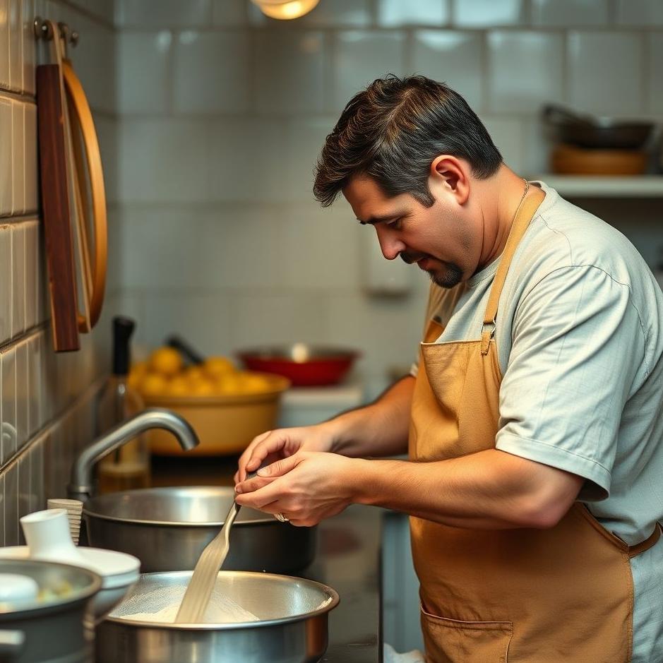 Dream : A man doing the dishes 
