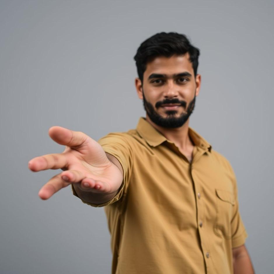 Dream : A man extending his hand 