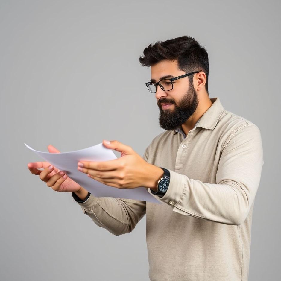 Dream : A man giving a white paper 