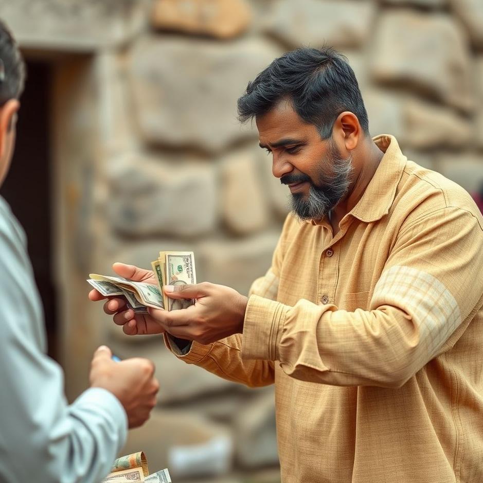 Dream : A man giving money 