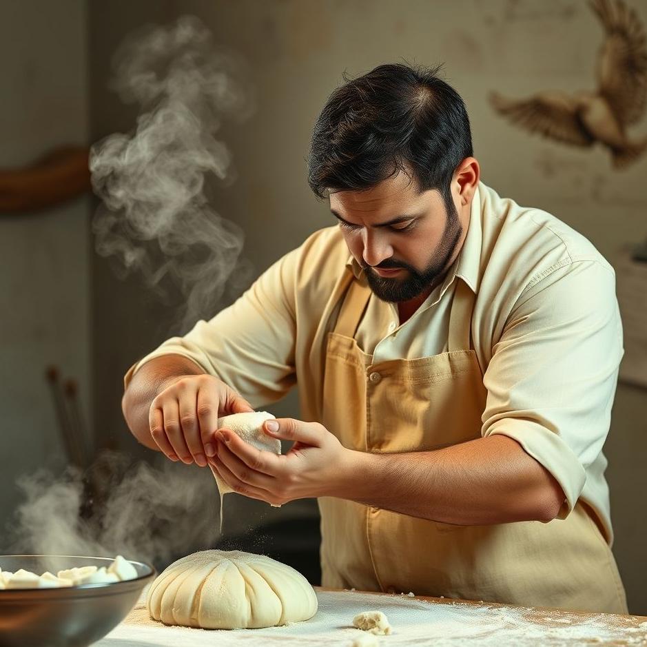 Dream : A man making dough in a dream