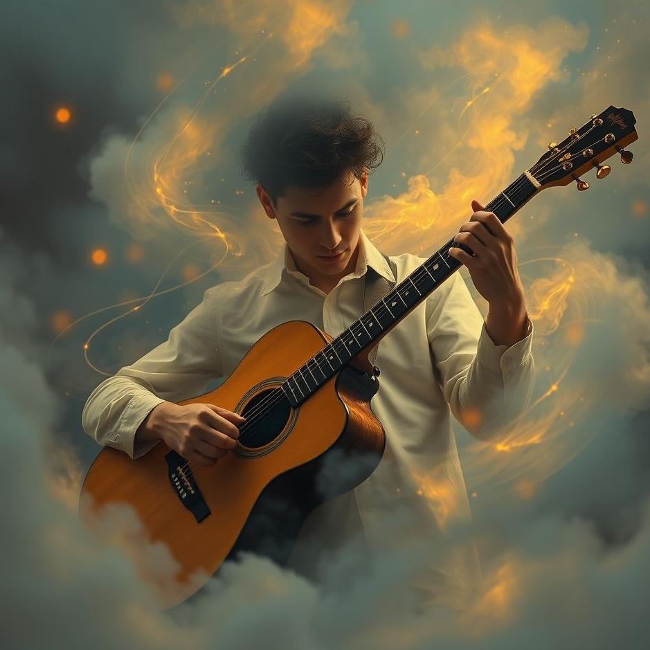 Dream : A man playing the guitar in a dream