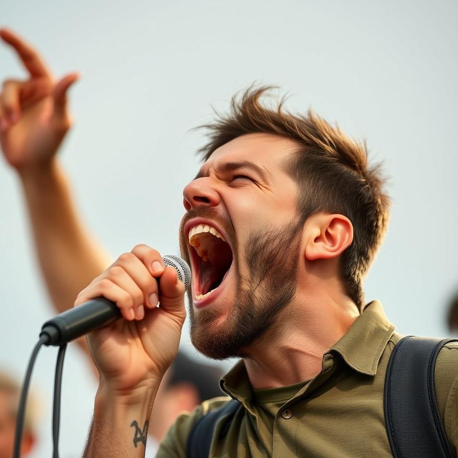 Dream : A man shouting 