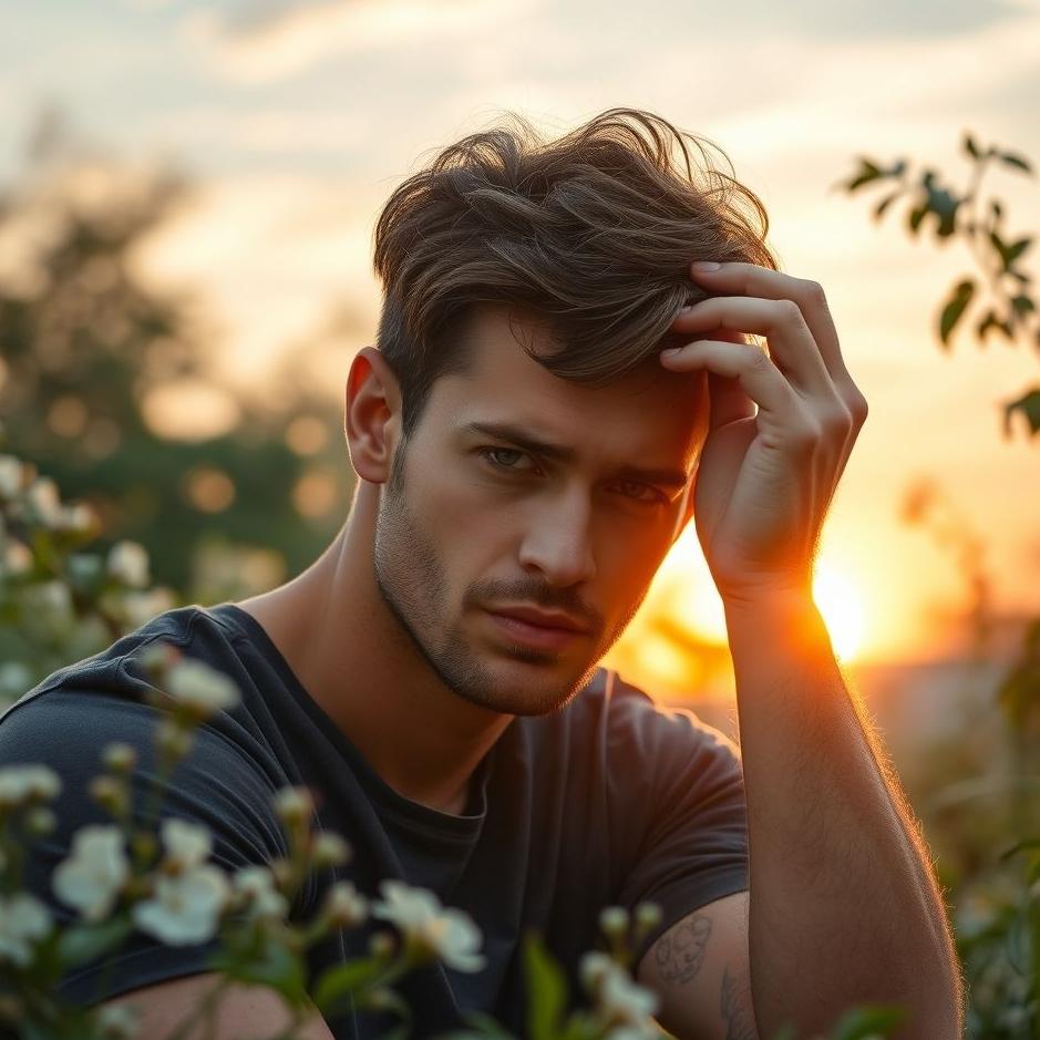 Dream Dictionary : A man stroking his head 