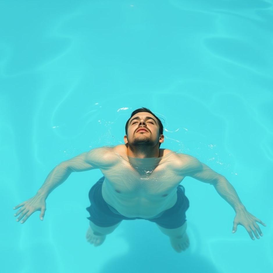 Dream : A man swimming in a pool in a dream