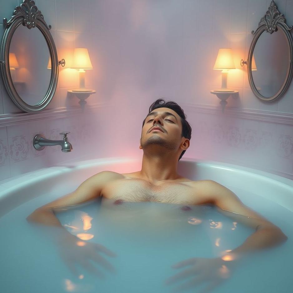 Dream : A man washing in a bath in a dream