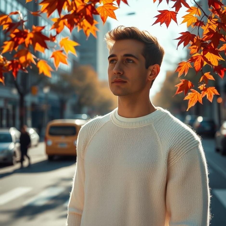 Dream : A man wearing a white sweater 